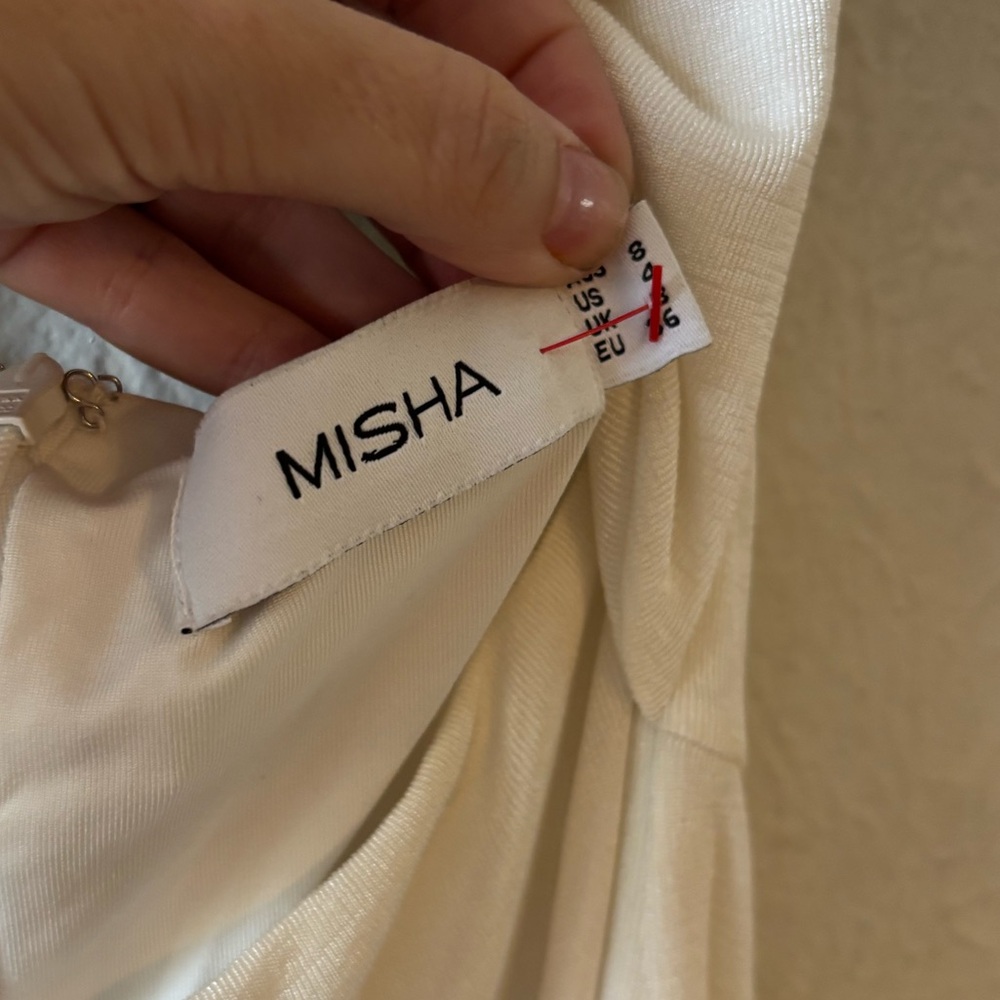 Misha‎ White Halter Jumpsuit size 4 - Picture 3 of 8